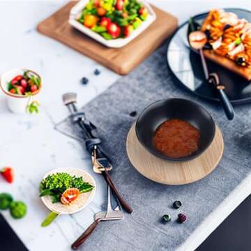 XinhuiGY Matte Ceramic Dipping Sauce Dishes for Sushi