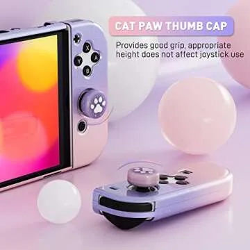 Stylish RHOTALL Glitter Gradient Shell for Nintendo Switch