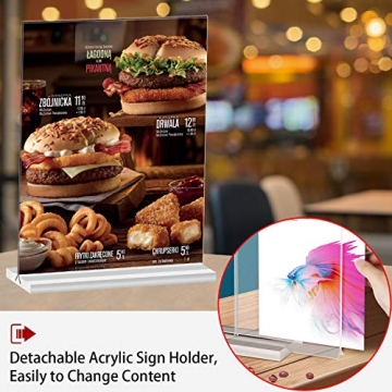 8.5x11 Acrylic Sign Holder - Double-Sided Display