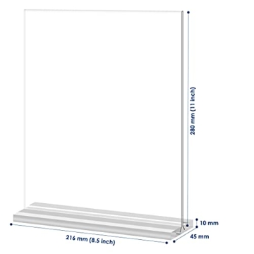 8.5x11 Acrylic Sign Holder - Double-Sided Display