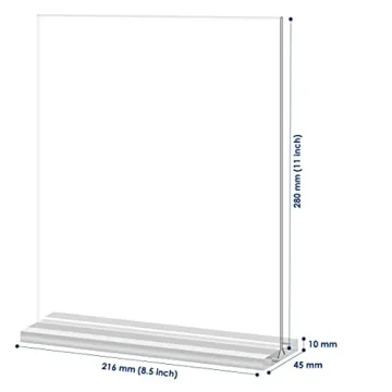 8.5x11 Acrylic Sign Holder - Double-Sided Display