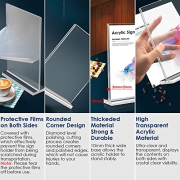 8.5x11 Acrylic Sign Holder - Double-Sided Display