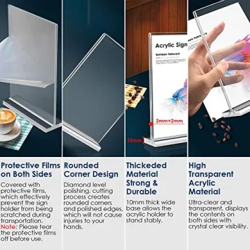 8.5x11 Acrylic Sign Holder - Double-Sided Display