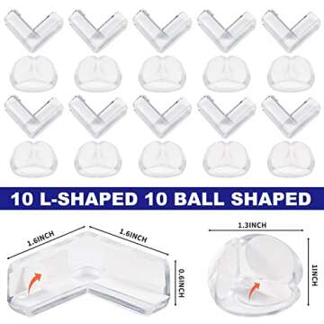 20 Pack Corner Protector Baby, Table Corner Protectors for Baby Corner Protector Guards Clear Corner...