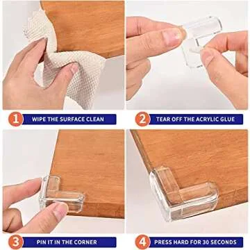 20 Pack Corner Protector Baby, Table Corner Protectors for Baby Corner Protector Guards Clear Corner Protectors for Furniture Corner Protectors Corner Guards Baby Proof Corner Covers Baby Safety