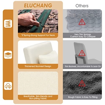 ELUCHANG Modern Comfortable Lounge Side Chair with Lumbar Pillow