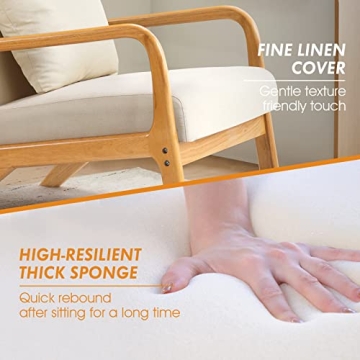 ELUCHANG Modern Comfortable Lounge Side Chair with Lumbar Pillow