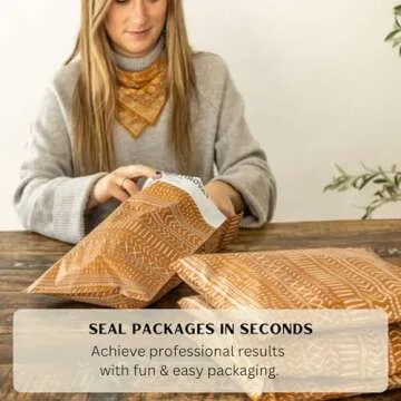 Stylish Boho Brown Poly Mailers - 10x13, 100 Pack