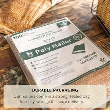 Stylish Boho Brown Poly Mailers - 10x13, 100 Pack