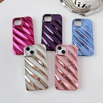 Durable Water Ripple iPhone 14 Pro Max Case Light Silver