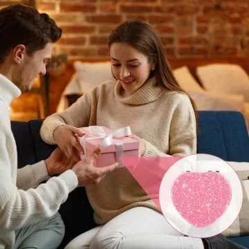 Dimeho Compact Folding Mirror Heart Shaped Magnifying Mini Vanity Mirror Portable Travel Makeup Mirror for Purse Double-Sided Cute Glitter Cosmetic Mirror for Women Home Office