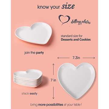 Heart Shaped Dessert Salad Plates for All Occasions