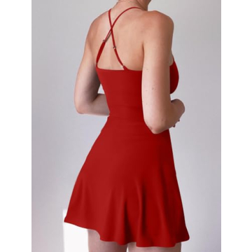 HYZ Women's Versatile Summer Athletic Mini Dress