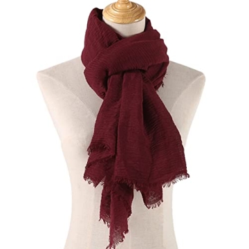 HeiDmai Soft Cotton Blend Vintage Scarf - Stylish & Versatile