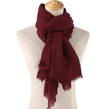 HeiDmai Soft Cotton Blend Vintage Scarf - Stylish & Versatile