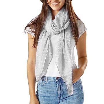 HeiDmai Soft Cotton Blend Vintage Scarf - Stylish & Versatile