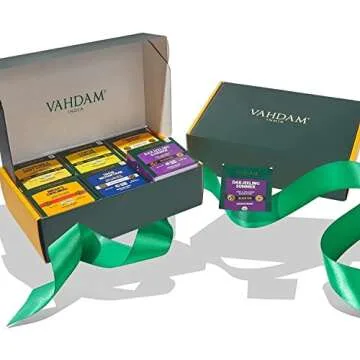 VAHDAM, Herbal Teas Wellness Kit, 6 Flavors-15 Tea Bags Each | Assorted Herbal Tea Gift Sets | Turmeric Detox Superfood | Tea Gift Sets for all occasions, Tea Variety Sampler