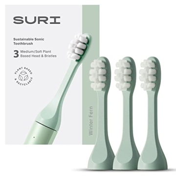 SURI Plant-Based Electric Toothbrush Replacement Heads - Eco-Friendly