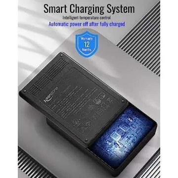 18650 Battery Charger, Keenstone Smart Universal Charger LCD Display for Rechargeable Batteries Ni-MH Ni-Cd AA AAA Li-ion LiFePO4 IMR 10440 14500 16340 RCR123A 26650