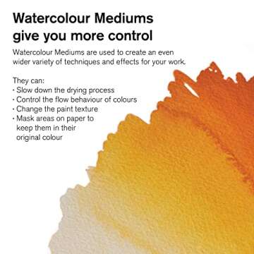 Winsor & Newton Watercolor Medium, Granulation Medium, 75ml (2.5-oz) bottle