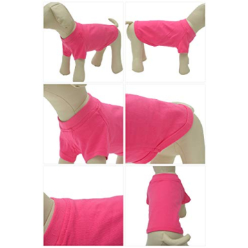 Lovelonglong Dog T-Shirt for Small Dogs in Rosered