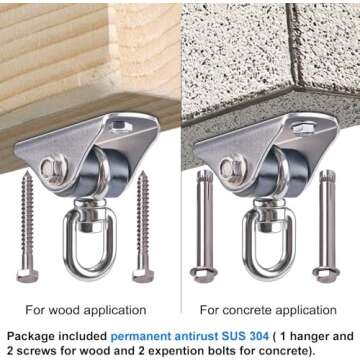 BeneLabel Heavy Duty Silent Swing Hangers - 2 Pack