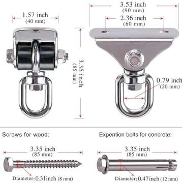 BeneLabel Heavy Duty Silent Swing Hangers - 2 Pack