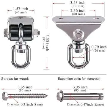 BeneLabel Heavy Duty Silent Swing Hangers - 2 Pack