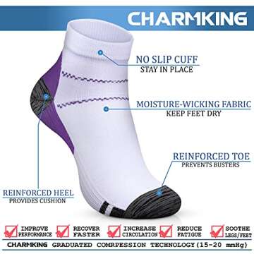 CHARMKING Graduated Compression Socks for All Activities