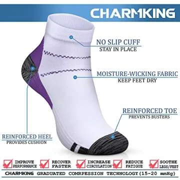 CHARMKING Graduated Compression Socks for All Activities