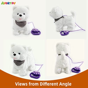 AYORTOY Interactive Pomeranian Plush Dog Toy for Kids