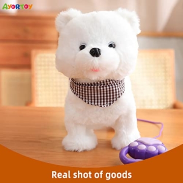 AYORTOY Interactive Pomeranian Plush Dog Toy for Kids