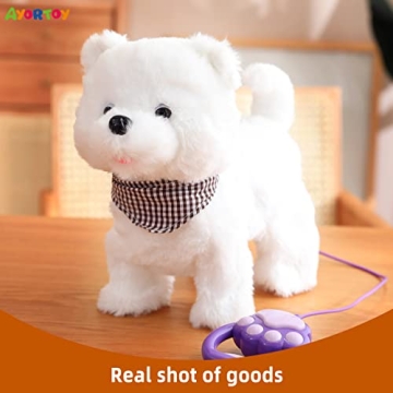 AYORTOY Interactive Pomeranian Plush Dog Toy for Kids