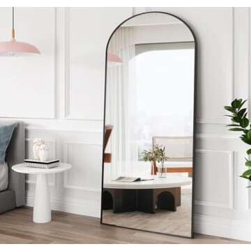 Elegant OGCAU Full Length Mirror with Arched-Top Design, 71"x30" for Home Use
