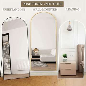 OGCAU Full Length Arched Floor Mirror for Every Space