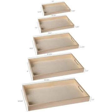 Versatile Wood Serving Tray Set - Perfect for Any Occasion