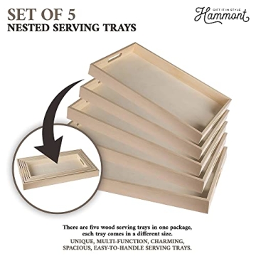 Versatile Wood Serving Tray Set - Perfect for Any Occasion