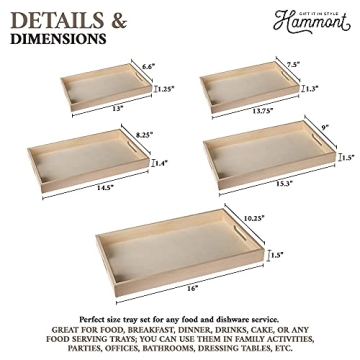 Versatile Wood Serving Tray Set - Perfect for Any Occasion