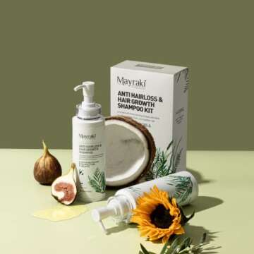 Mayraki Anti Hair Loss & Volumizing Shampoo Kit for Color-Treated Hair |Clarifying Growth Shampoo For Fuller, Thicker Hair | 300 ml | 10.14 fl.oz x2