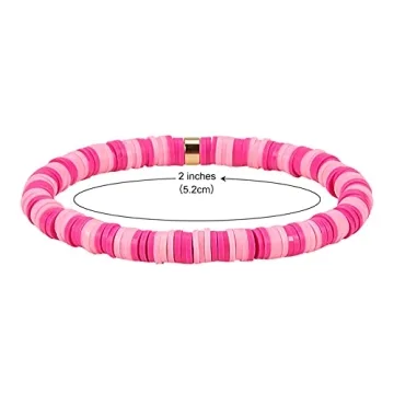 Ornaland Colorful Heishi Surfer Bracelets Set for Women