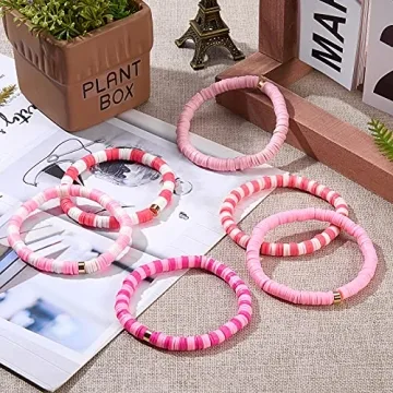 Ornaland Colorful Heishi Surfer Bracelets Set for Women
