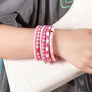 Ornaland Colorful Heishi Surfer Bracelets Set for Women