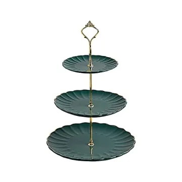 Sweejar 3-Tier Ceramic Cake Stand for Weddings & Tea Parties