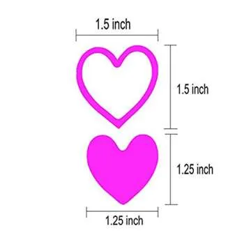 3-Way Pink Love Heart Stickers for Arts & Crafts