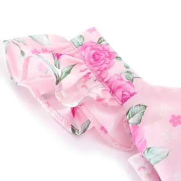 Flofallzique Pink Girls Summer Dress with Tie Back