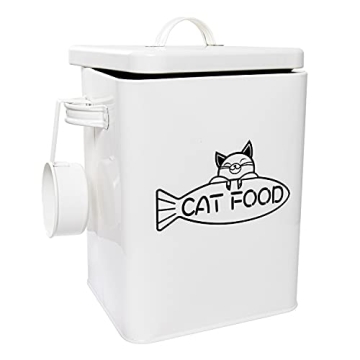 Vumdua Dog and Cat Food Storage Container, Farmhouse Pet Food Containers with Lid and Dry Food Scoop...