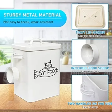 Vumdua Cat and Dog Food Storage Container with Scoop
