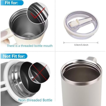 Reusable Flip Straw Lid Replacement for Stanley Tumblers