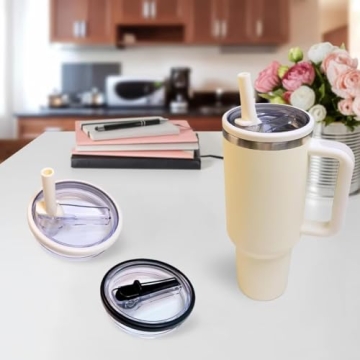 Reusable Flip Straw Lid Replacement for Stanley Tumblers