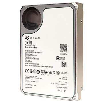 Seagate (Recertified Barracuda Pro 12TB Internal Hard Drive Performance HDD – 3.5 Inch SATA 6 Gb/s...